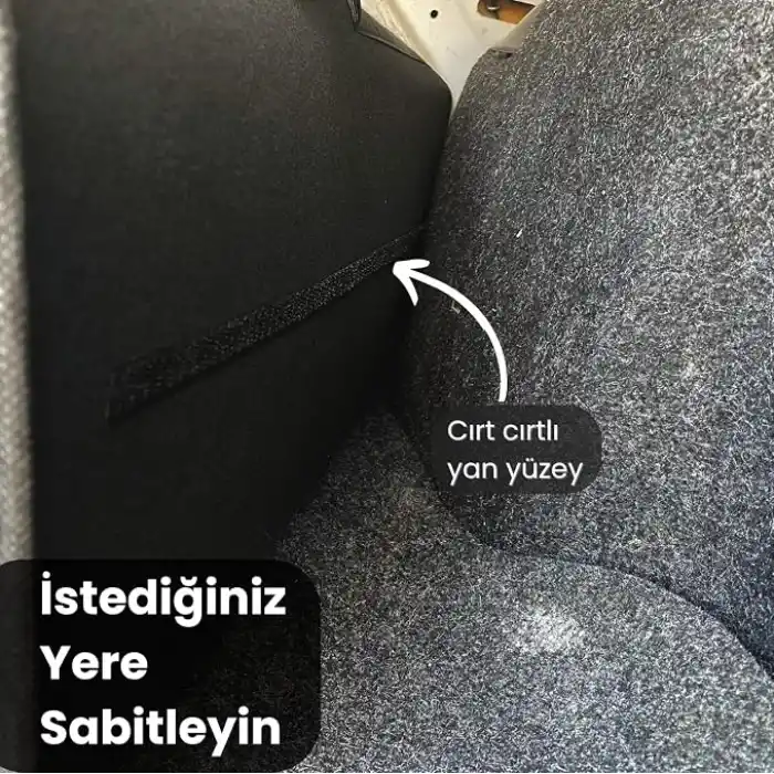 Romofy Oto Bagaj Organizer [Kalın Keçe] - Kapaklı Toparlayıcı Bagaj Çantası - Araba Aksesuar Toparlayıcı, Araç Organizer - Altında ve Yanında Bagaja Yapışan Malzeme