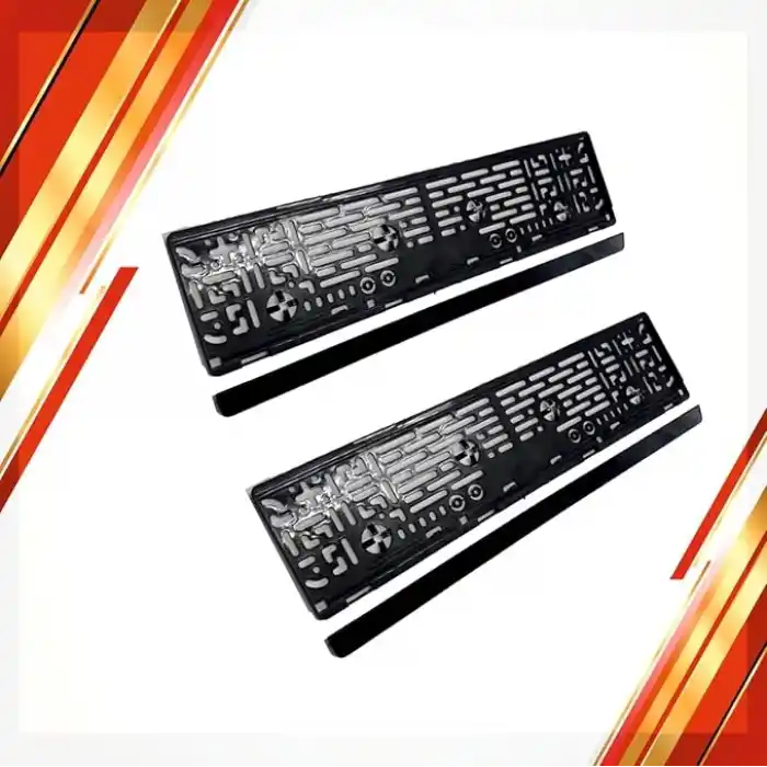 AEE® Çıtçıtlı Plakalık 2’li Set – Takmatik Oto Plaka Tutucu, Standart Araç Plaka Çerçevesi (Siyah)