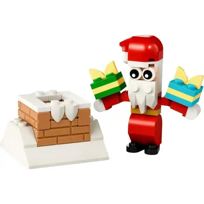 LEGO Creator Noel Baba ile Baca Eğlencesi 30692 – 6 Yaş ve Üzeri Erkek ve Kız Çocuklar için Hayal Gücünü Geliştiren Oyuncak Yapım Seti, Yeni Yıl Temalı Doğum Günü Hediye Fikri (60 Parça)