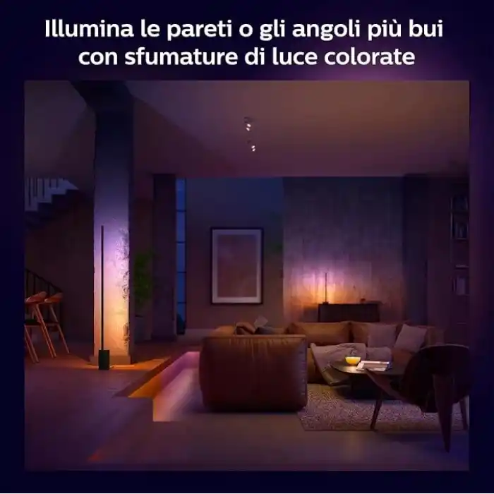 Philips Hue Gradient Signe Akıllı Led Zemin Işığı, Lambader, Siyah - 25.000 Saat Ampul Kullanım Ömrü