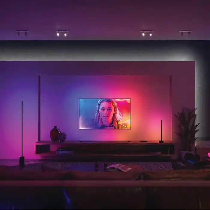 Philips Hue Gradient Signe Akıllı Led Zemin Işığı, Lambader, Siyah - 25.000 Saat Ampul Kullanım Ömrü