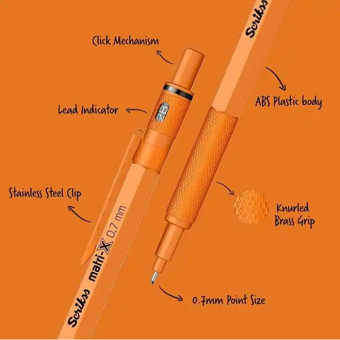 Scrikss Office Matri-X Versatil 0.7 Mm Turuncu Şeffaf Amb.