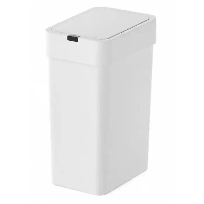 9 Litre Slim Sensörlü Çöp Kovası, Otomatik Temassız Akıllı Çöp Kutusu, Sessiz Kapanan, 2 AA Pille Çalışan, Dar Alanlar İçin Banyo, Mutfak ve Ofis Beyaz