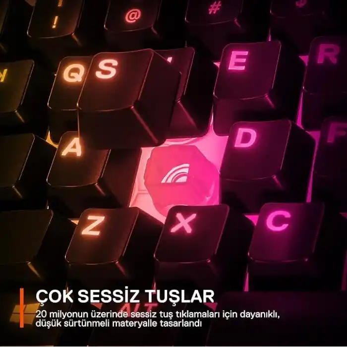 steelseries Apex 3 TKL Türkçe Gaming Klavye Tenkeyless, 8 Bölge RGB Aydınlatma Türkçe QWERTY