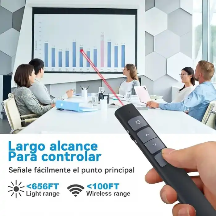 Coverzone Sunum Kumandası Laser Pointer Kablosuz Lazer Sunum Kalemi Tak Çalıştır Y60