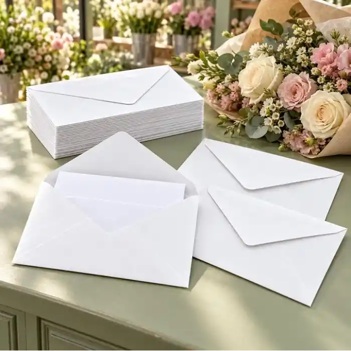 100 Adet Beyaz Mektup Zarfı 114 x 162 mm, Tutkallı Kapaklı Beyaz Zarf, Evrak ve Yazışma İçin