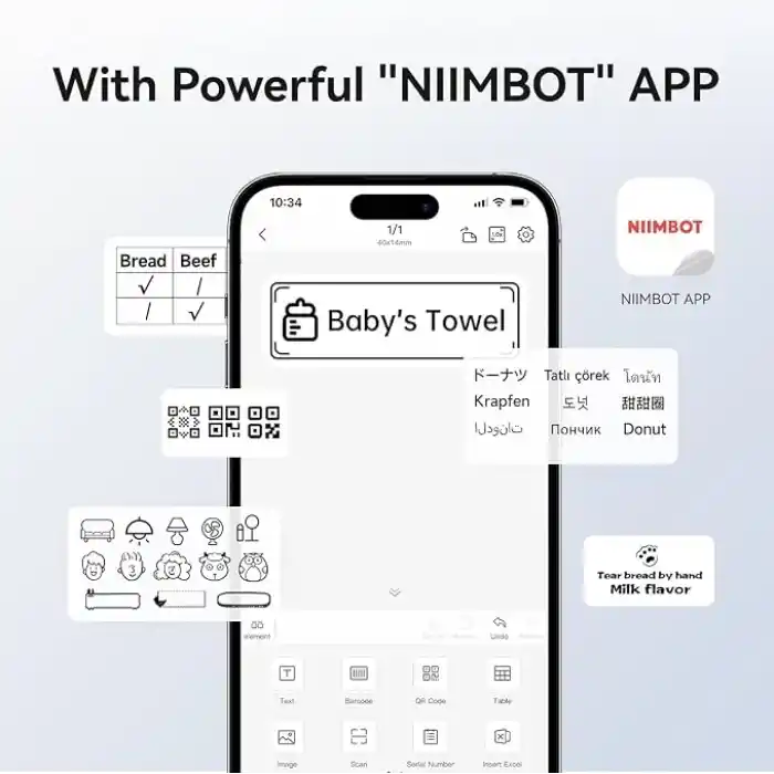 NIIMBOT B1 Etiket Bandı B21 Kendinden Yapışkanlı Etiketleme Bandı 1.5 X 1.2 (40x30mm) Termal Etiket Baskı Kağıdı NIIMBOT Barkod/Adres/Posta/Logo/İş/Ev Etiketi için Etiketler, 230 Etiket/Rulo, Beyaz