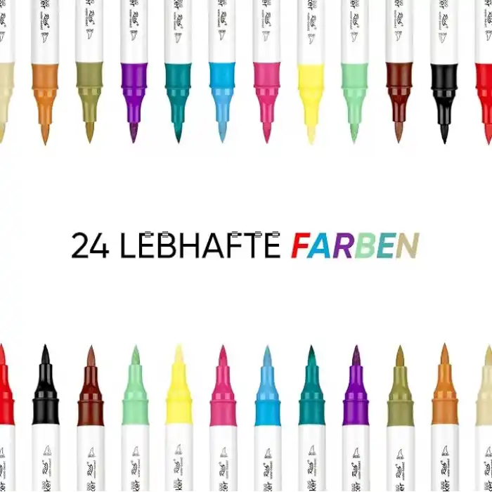 Rich Art-X Akrilik Marker Çift Taraflı Profesyonel Kalem Seti 24 Lü