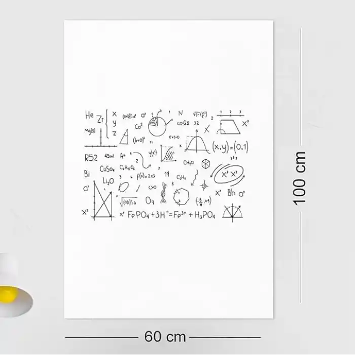 2li Paket 60x100 cm 1x Beyaz, 1x Şeffaf Yapışkansız Tutunan Statik Pratik Yazı Tahtası, Çok Amaçlı, Duvara, Cama Yapışkansız Tutunur, Ders Çalışma Yazı Tahtası Manyetik Duvar Sticker