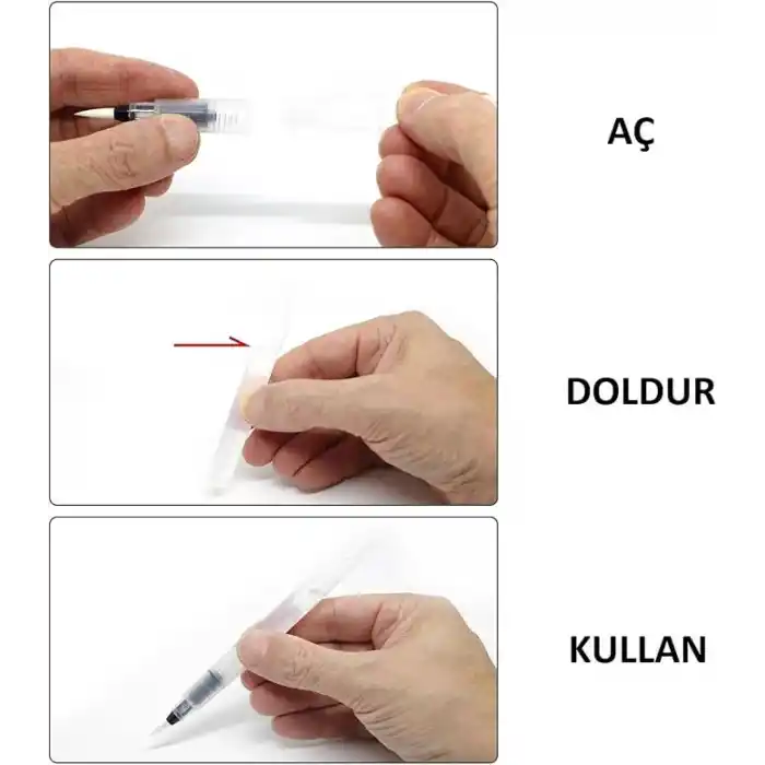 HANNAH SU HAZNELİ SULU BOYA FIRÇASI 6LI PAKET