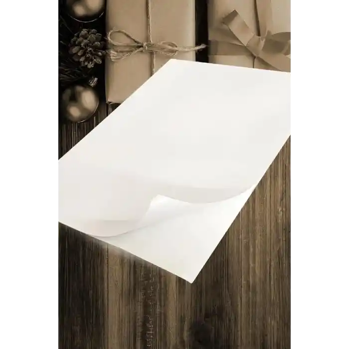 Etiket Kağıdı A4 Yapışkanlı Sticker – Kuvvetli yapışkanlı,A4 Yapışkanlı Etiket Kağıdı, 21x29.7 cm, 25 Yaprak, 160 gr, Tüm Yazıcılarla Uyumlu, Beyaz