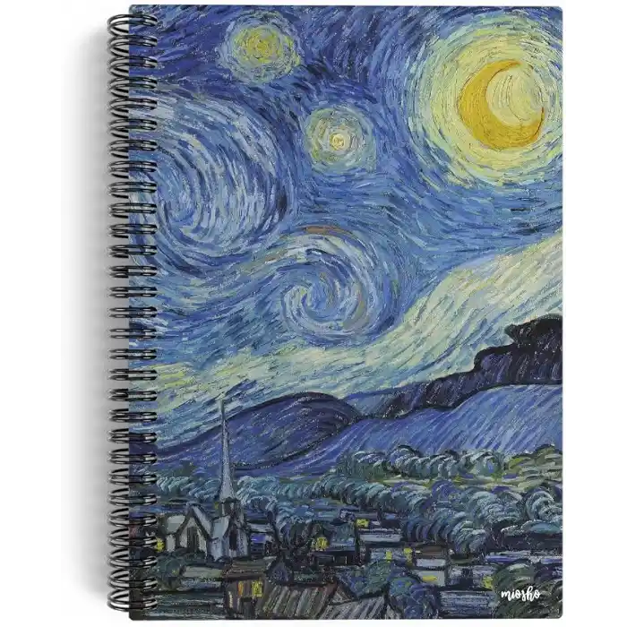 Vincent Van Gogh/The Starry Night,1889 | Spiralli Defter 02 | A5 | Çizgisiz | 100 Sayfa | Sanat