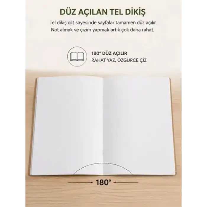 Etika A5 Kraft Kapak Tel Dikişli Defter 4lü Paket