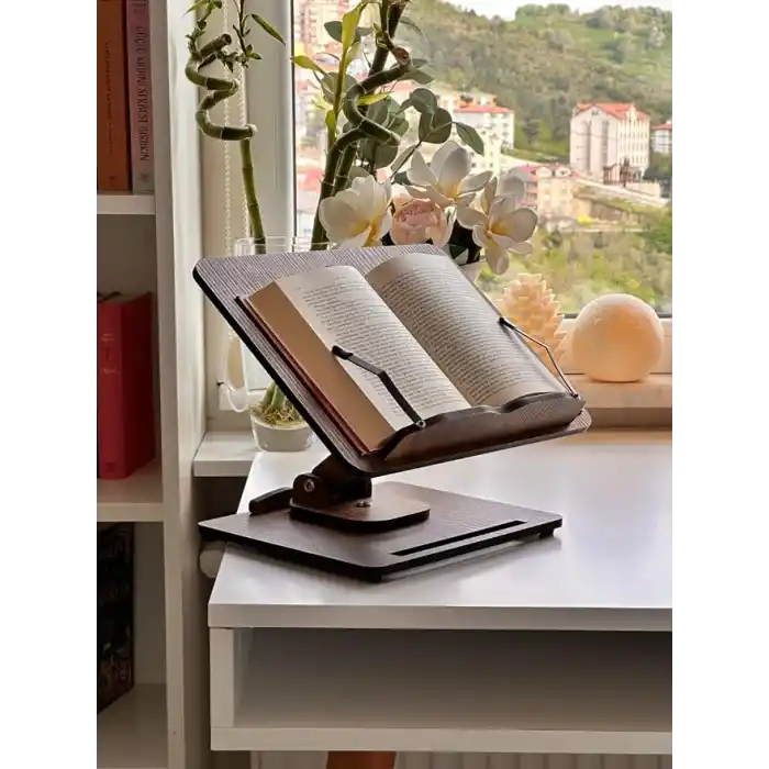 Vigo Wood - DYKOS Yükseklik Ayarlanabilir Katlanabilir 360º Dönebilen Kitap Okuma ve Laptop Standı
