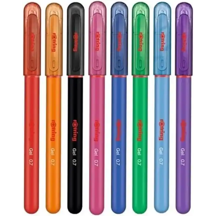 Rotring Jel Roller Kalem Seti, 0.7 mm, 8 Renk