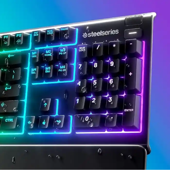 Steelseries Apex 3 Gaming Klavye, 10 Bölgeli Rgb Aydınlatma, Sessiz Switch, Ip32 Sıvı Dayanıklılık, Premium Manyetik Bilek Desteği, Türkçe Qwerty