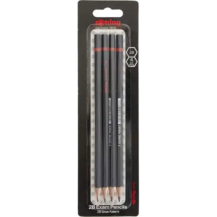 Rotring 2B Sınav Kalemi, 4lü Paket