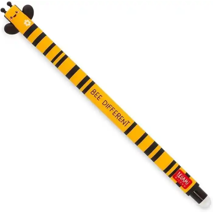 LEGAMI Silinebilir Jel Kalem - BEE, Termoduyarlı Mürekkep, 0,7 mm Uç Çapı, 15 cm Uzunluk, Siyah mürekkep (2 PENS)