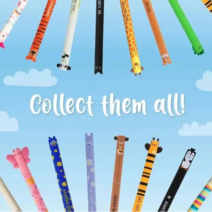 LEGAMI Silinebilir Jel Kalem - BEE, Termoduyarlı Mürekkep, 0,7 mm Uç Çapı, 15 cm Uzunluk, Siyah mürekkep (2 PENS)