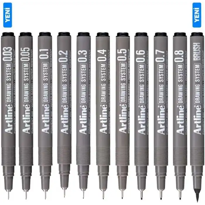 Artline Drawing System Teknik Çizim Kalemi 11li Set, 0.03-0.8mm