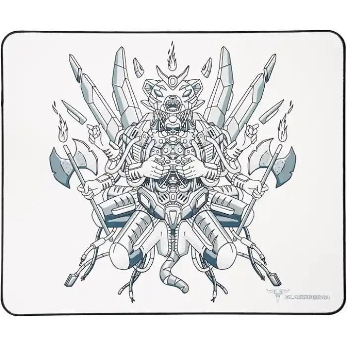 Klasse Blitz Speed Series 480x400x4 mm E-Sports Gaming Oyuncu Mouse Pad (G-Bear White)