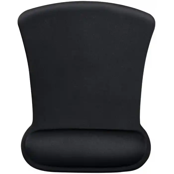 ErgoComfort Bilek Destekli Mouse Pad Ergonomik Mouse Altlığı Kaymaz Taban Bilek Koruyucu Bilgisayar Ofis Oyuncu Mousepad Siyah