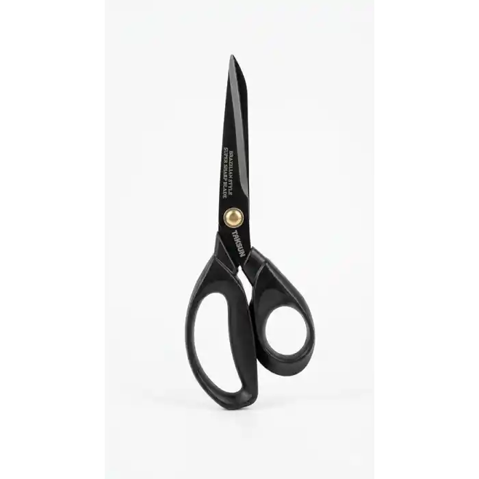Taksun GL606 9 1/4 İnç (23.5 cm) Profesyonel Ağır Hizmet Tipi Çok Amaçlı Makas – Brezilya Stili Ultra Keskin Paslanmaz Çelik, Altın Vida Detaylı Terzi, Kumaş, Deri, Kağıt ve El Sanatları Makas