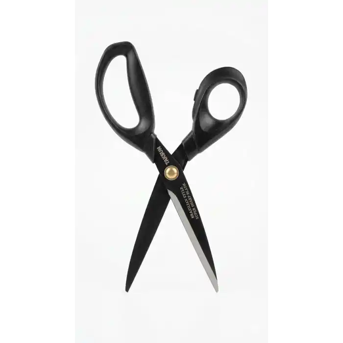 Taksun GL606 9 1/4 İnç (23.5 cm) Profesyonel Ağır Hizmet Tipi Çok Amaçlı Makas – Brezilya Stili Ultra Keskin Paslanmaz Çelik, Altın Vida Detaylı Terzi, Kumaş, Deri, Kağıt ve El Sanatları Makas