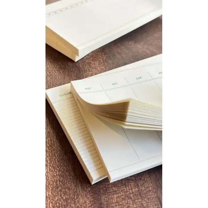 Fark Tanıtım 4lü Masaüstü Tarihsiz Planlayıcı Set (Hedefler, Haftalık Planlayıcı, Noktalı ve Çizgili Notepad)