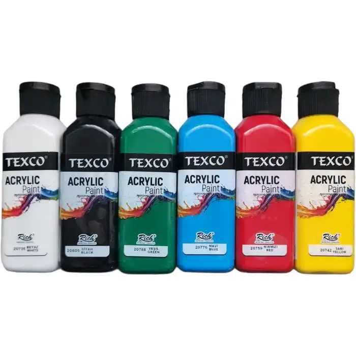 Rich Texco Akrilik Boya Seti 6 Renk, 130 ml