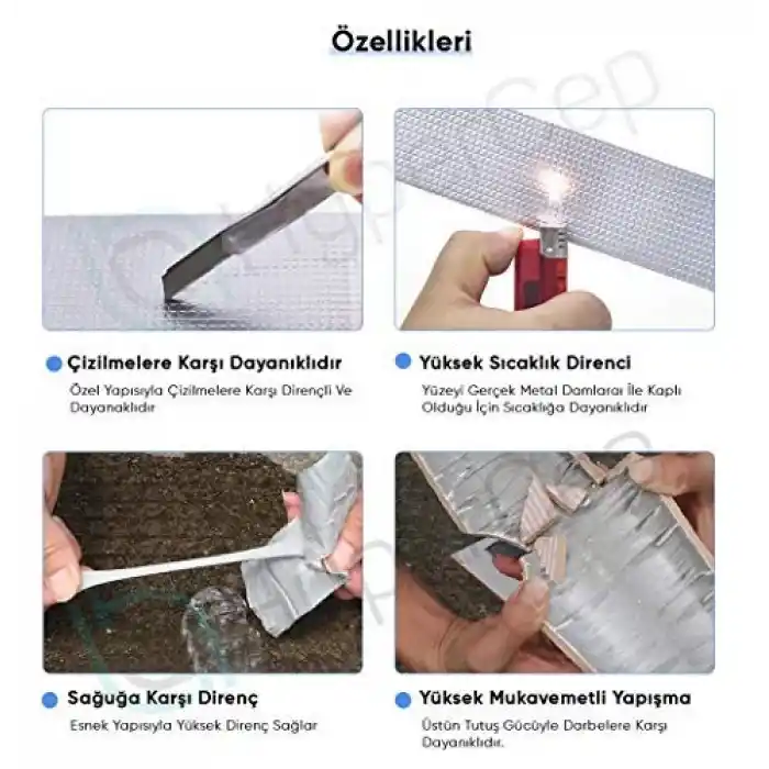 Çamur Bant Süper Güçlü Su Sızdırmaz Tamir Çatlak Boru Bandı (2m x 10cm)