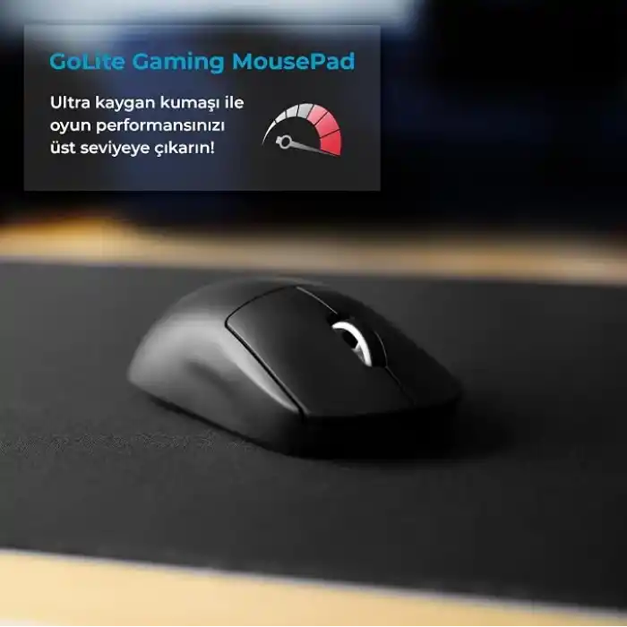 GoLite Basic Edition - 90x40 Gaming Mouse Pad, Kaymaz Taban, Geniş ve Dayanıklı Oyuncu Mousepad, Hassas Kontrol ve Hızlı Tepki için Pürüzsüz Yüzey Fare Altlığı, Siyah