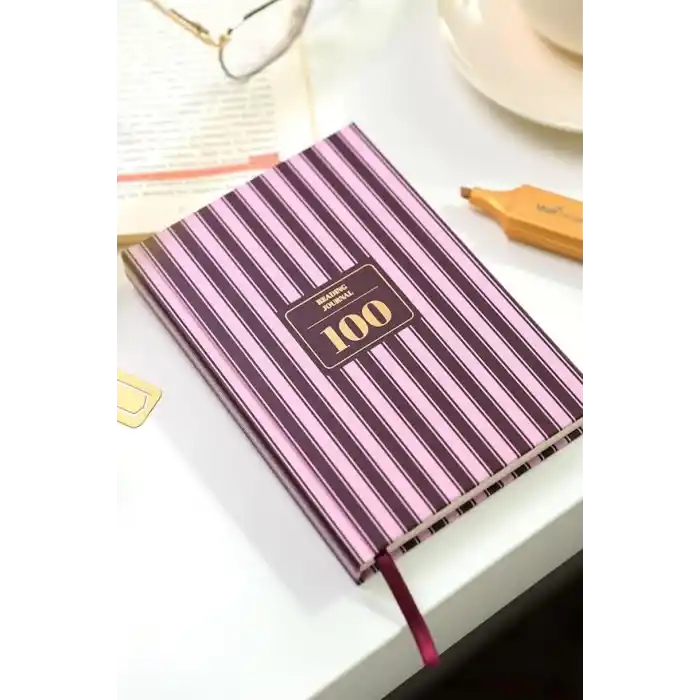 Matt Notebook Kitap Okuma Günlüğü Reading Journal Bordo
