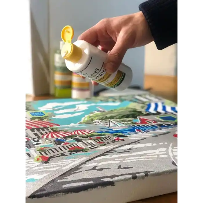 Terlans Su Bazlı Parlak Vernik | 100 ml | Akrilik ve Yağlı Boya Koruyucu