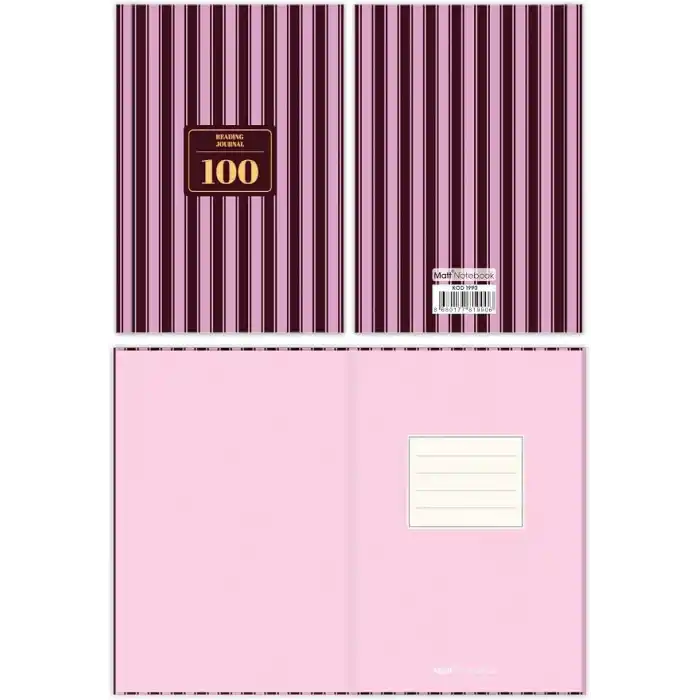 Matt Notebook Kitap Okuma Günlüğü Reading Journal Bordo