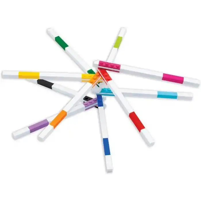 iQ IQ LEGO Stationery 10 Pack Gel Pens (53100), Ages 6+, includes 10 gel pen, Siyah, Mavi, Yeşil, Misket limonu, Turuncu, Mor, Siyah,Mavi,Yeşil,Kireç,Turuncu,Menekşe