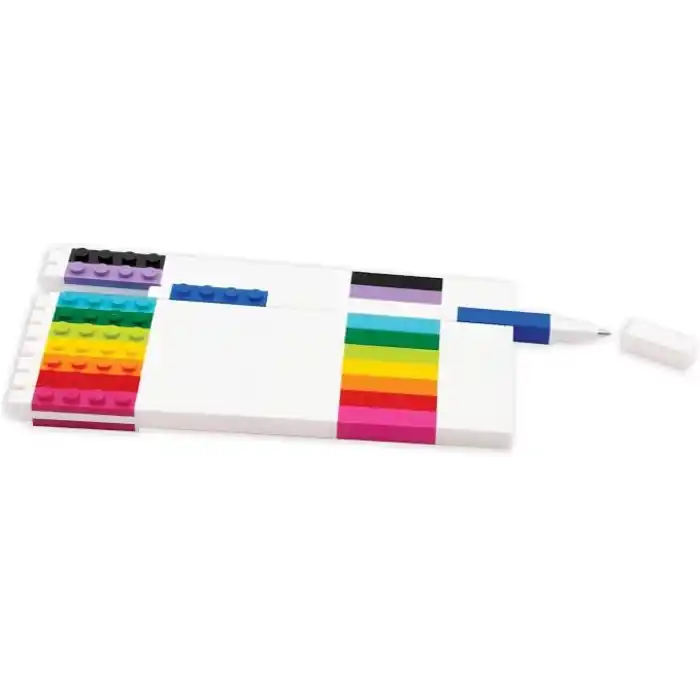 iQ IQ LEGO Stationery 10 Pack Gel Pens (53100), Ages 6+, includes 10 gel pen, Siyah, Mavi, Yeşil, Misket limonu, Turuncu, Mor, Siyah,Mavi,Yeşil,Kireç,Turuncu,Menekşe
