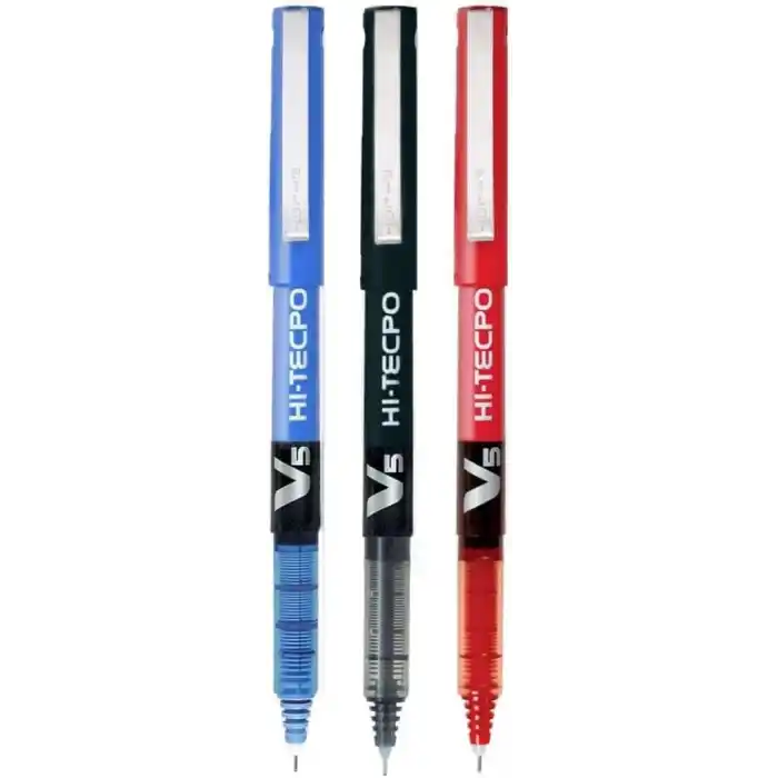 Pilot V5 Sıvı Mürekkep Roller Tükenmez Kalem - 1Mavi + 1Siyah + 1 Kırmızı, (9000014712)