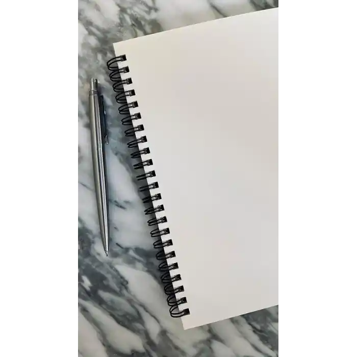Fark Tanıtım 2li Çizgisiz Not Defter, A5 Boyut (15x21 cm), 60 Yaprak Planlama, Siyah ve Kraft Kapaklar, Ofis İçin İdeal