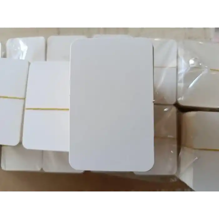 Beyaz Oval Boş Kart 8 x 5 cm, Kelime ve Not Kartı (500)