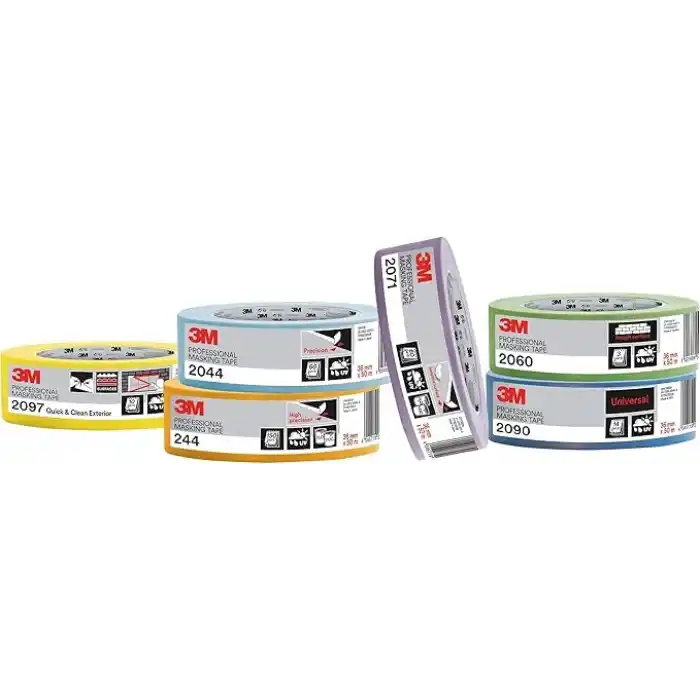 3M Hand-Masker 2090 profesyonel boya bandı, pürüzsüz yüzeyler için, UV ışınlarına dayanıklı, iç ve dış mekan, 24 mm x 50 m