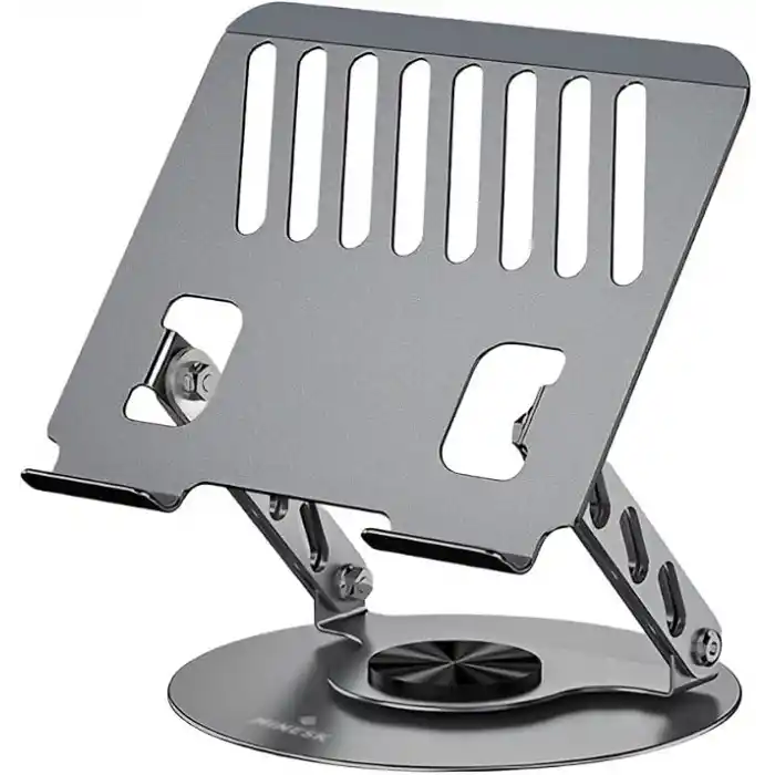 Minesk Macbook ve Laptop Standı 360 Derece Dönebilen Boyutu Ayarlanabilir Alüminyum Alaşım Ergonomik Tasarım Bilgisayar Tutucu (Bilgisayar Standı)