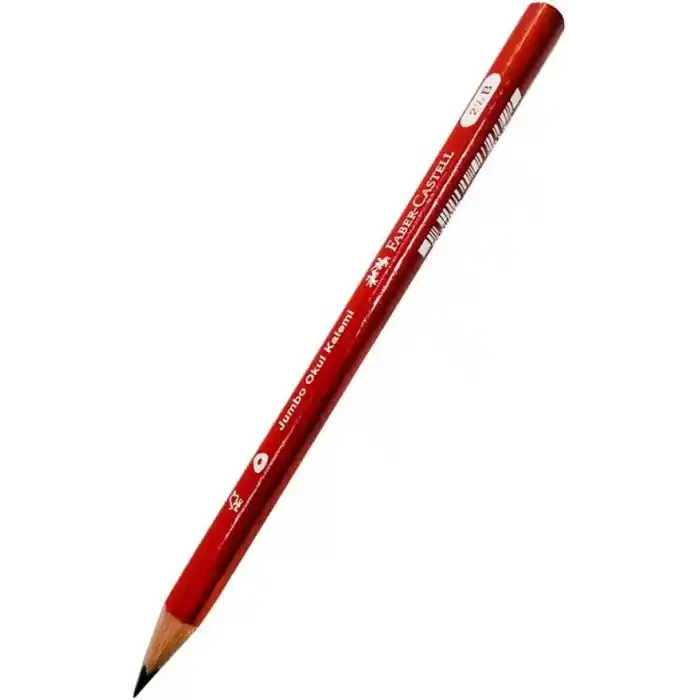 Faber-Castell İlk Kalemim Jumbo Üçgen Başlangıç Kalemi Siyah 2.5 B 3 Adet Faber Jumbo Kurşun Kalem Oluklu Gövde Tr