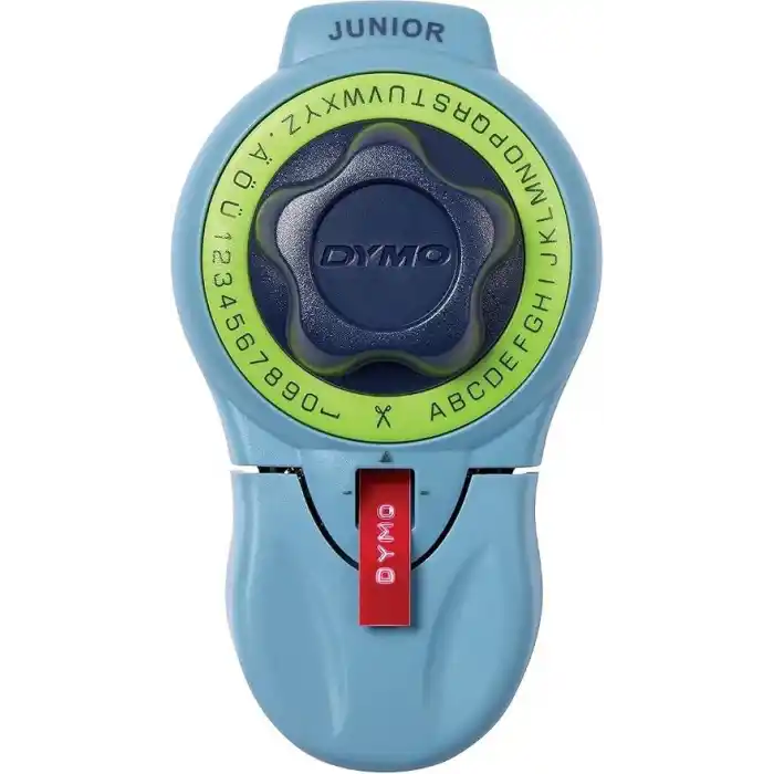 Dymo Junior etiket kabartma aleti, yetişkinler ve çocuklar tarafından rahat kullanım için tasarlanmış ergonomik etiket cihazı, ev ihtiyaçları için