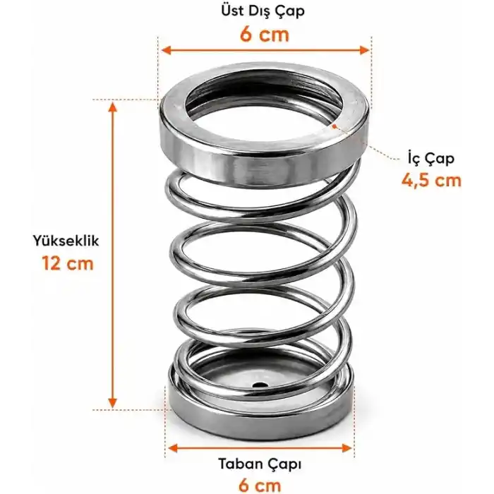 Orret Home Metal Spiral Kalemlik, Paslanmaz Çelik Yay Tasarımlı Masaüstü Kalemlik, Gümüş Ofis Kalem Tutucu, Modern Masa Düzenleyici Organizer, 12 cm