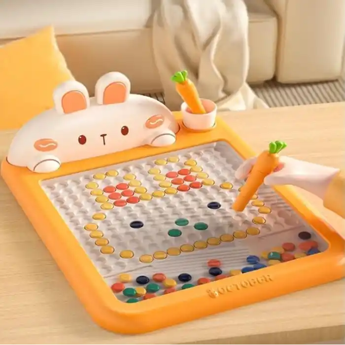 TİNEKE Manyetik Kodlama Oyuncağı Eğitici Oyuncak Boncuk Turp Kalem Montessori Erken eğitim Tableti Tavşan
