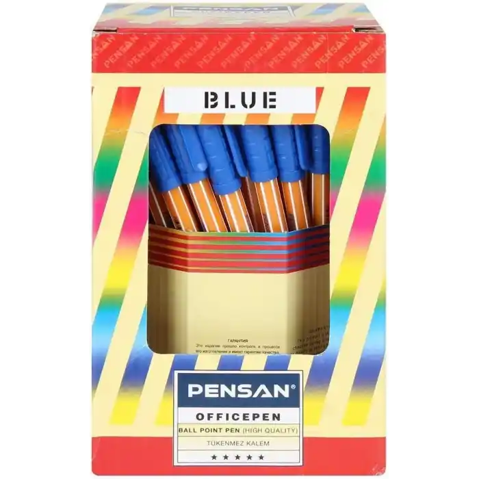 Pensan 1010 Tükenmez Kalem, 60lı, Mavi