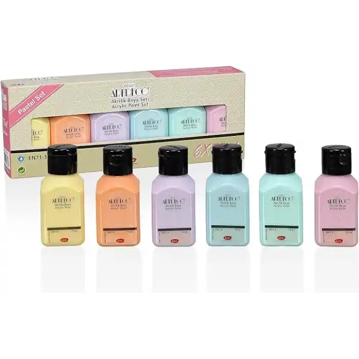 Artdeco Akrilik Boya 6x75ml Set - Pastel Renkler