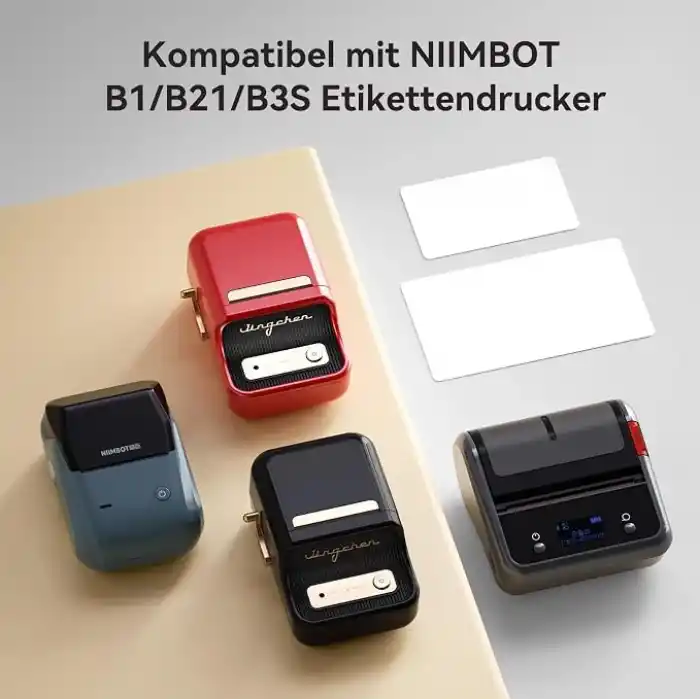 NIIMBOT Termo Etiketler Kendinden Yapışkanlı, B1/B21/B3S Etiket Bandı Kağıdı Okul, Ev, Ofis, Küçük İşletmeler İçin (Beyaz-Dikdörtgen-30 x 20mm)