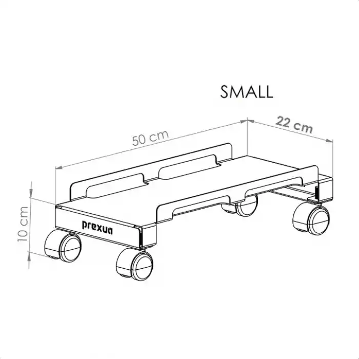 Prexua Roller Tekerli Bilgisayar Kasa Standı - Pc Stand - RLR50 (Small)